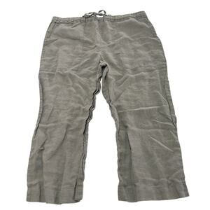 Eskandar Pants Womens 0 US 6-8 Medium Grey Tie Waist Linen Pants Lagenlook‎